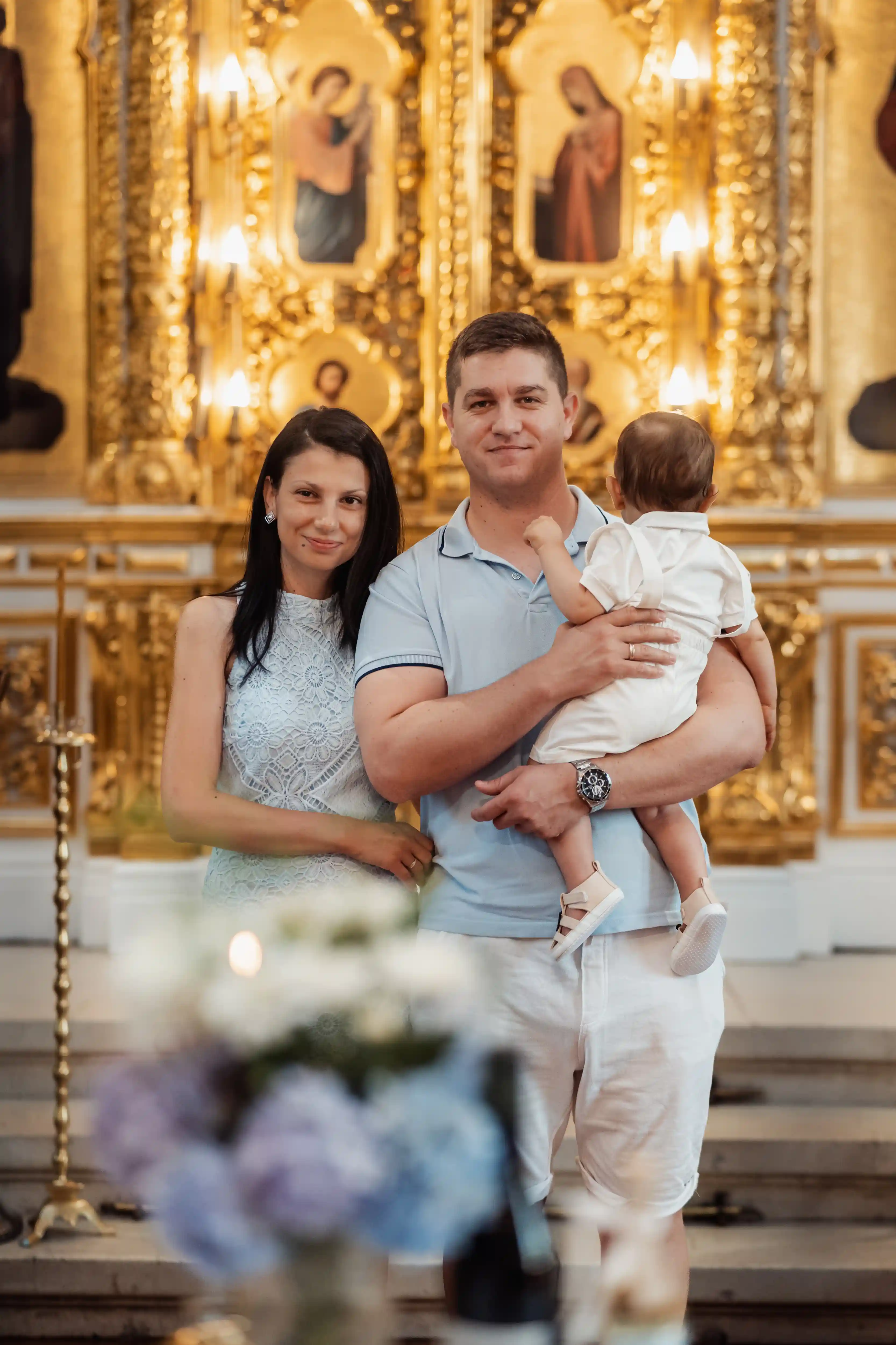 Семейна снимка на кръщене - професионален фотограф